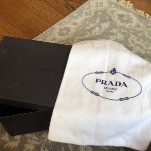Prada shoe box with shoe bag